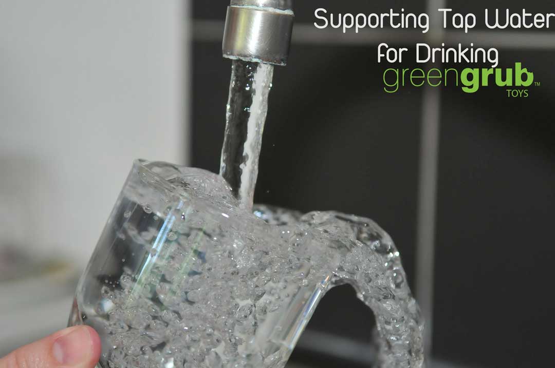 Supporting tap water for drinking. Sustainable Toys