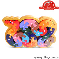 Artiwood Snake Alphabet ABC Wooden Learning Puzzle