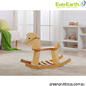 Best Selling Plastic Free Riding Toy - EverEarth Bamboo Wooden Rocking Horse from greengrub Wooden Toys Australia.