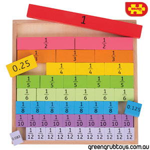 Bigjigs Fractions Table - greengrub Wooden Toys
