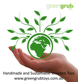 Sustainable and eco friendly wooden toys - Handmade in Australia by greengrub wooden toys