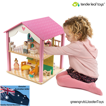 Tender Leaf Toys Wooden Dolls House from greengrub Wooden Toys Australia with 9.95 flat rate postage
